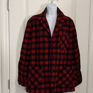Pendleton 100% Wool Authentic Mastiff Tartan Made In USA Chore Jacket S